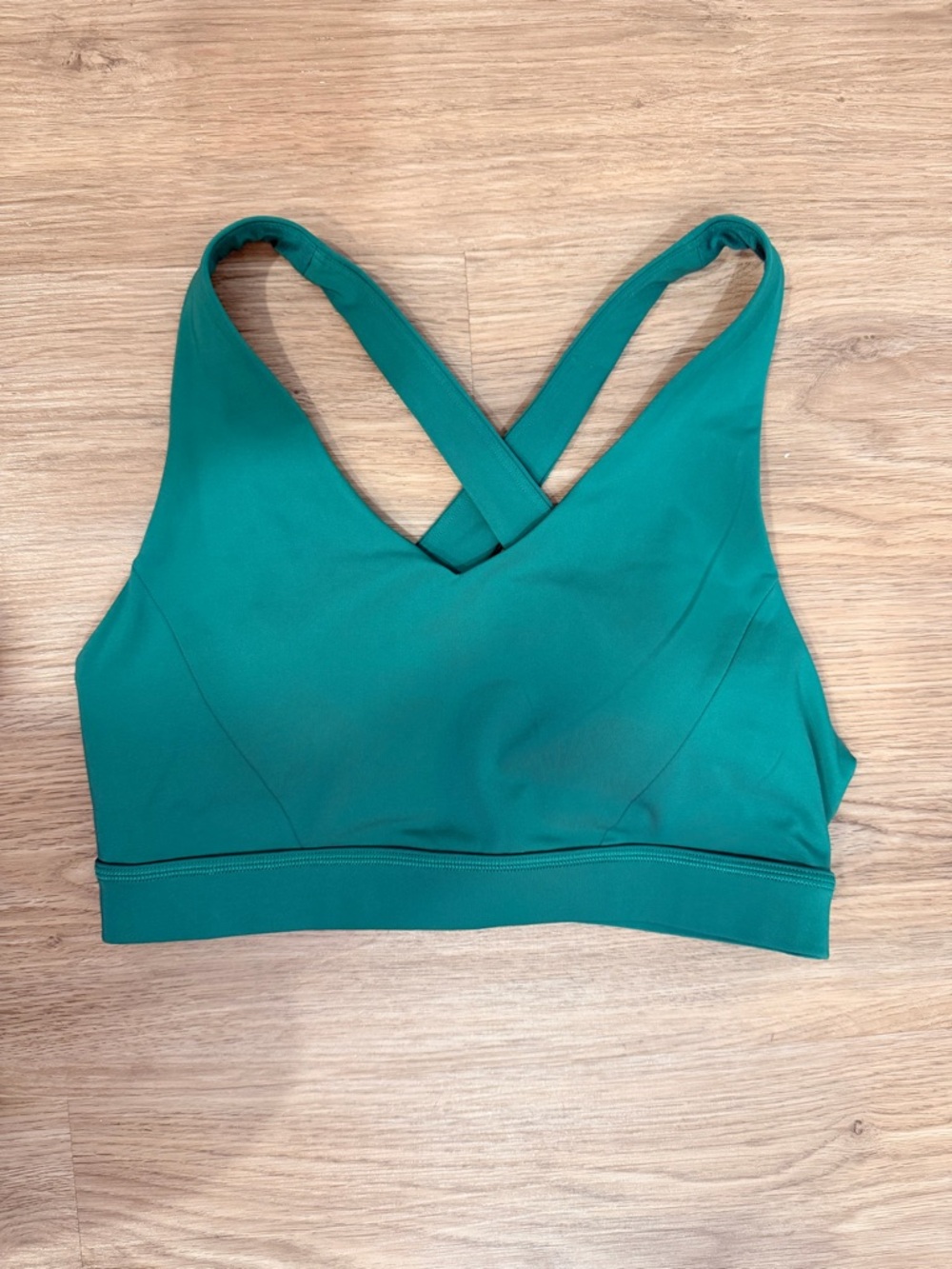 lululemon athletica Emerald Green Cross-Back Sports Bra